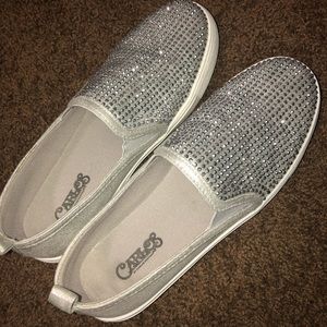 Rhinestone slip on shoes